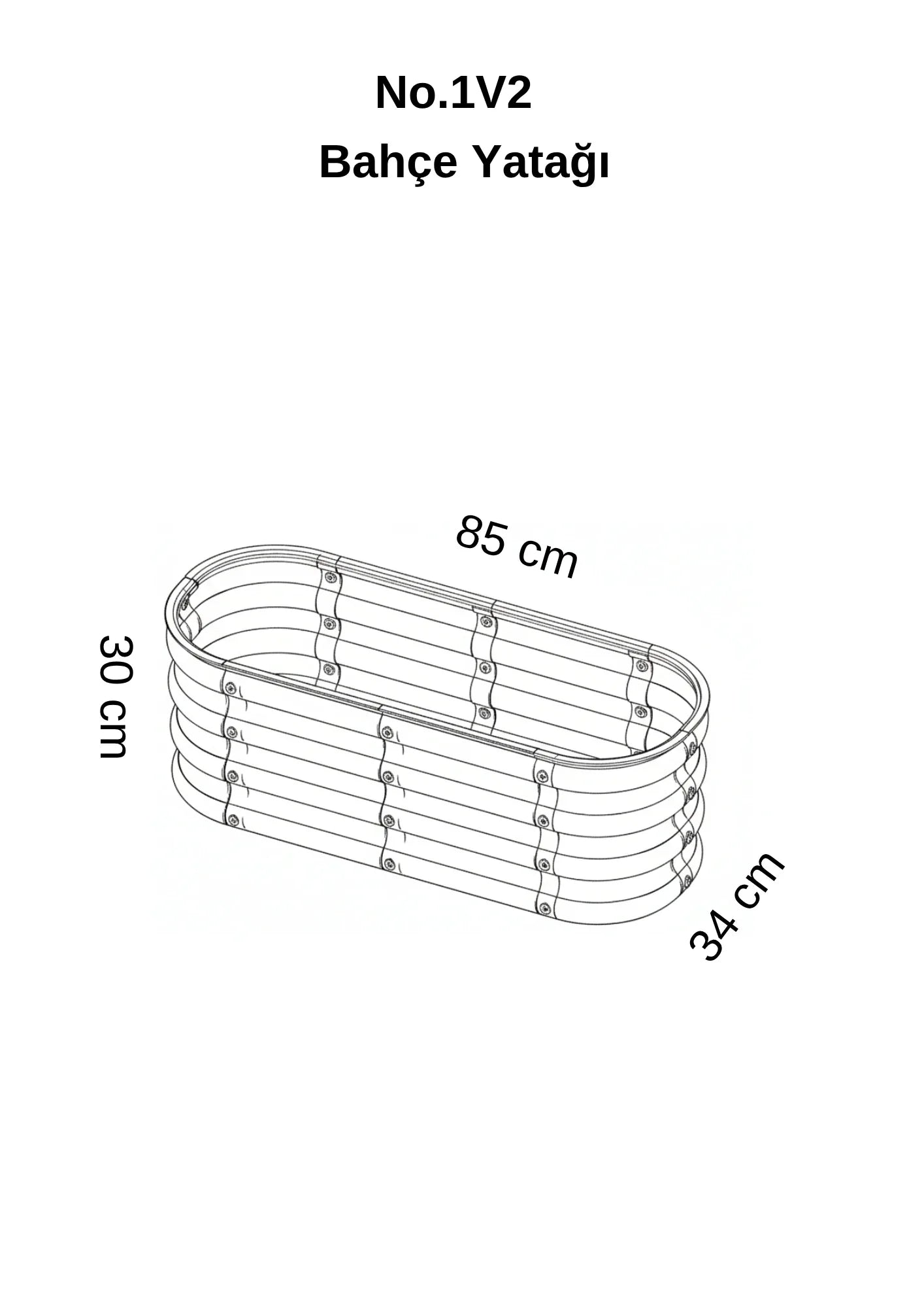 Bahçe yatağı çiçeklik No:1V2 bej – 85x35x30 cm, terasta çiçek ekili kullanım
