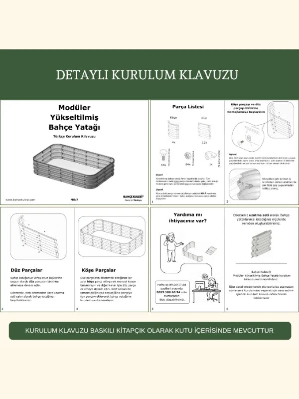 Şekilli bahçe yatağı No:24 bej – U formu 165x140x30 cm, bahçede sebze ekili kullanım