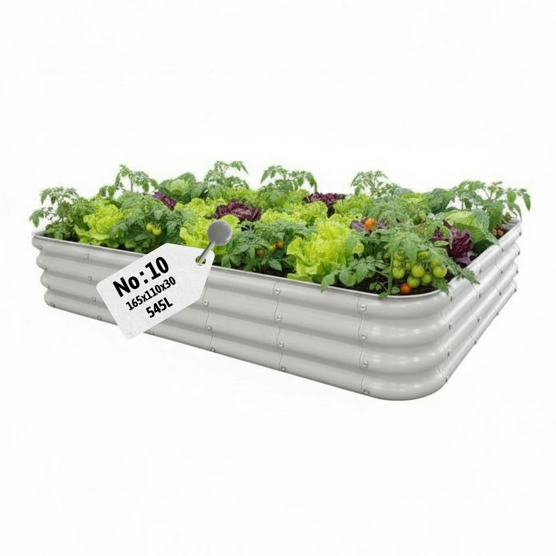 Modüler Yükseltilmiş Bahçe Yatağı (Sebze ve Çiçek) 545 Litre Gri