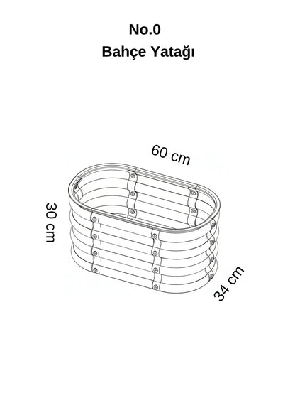 Bahçe yatağı çiçeklik No:0 bej – 60x35x30 cm, terasta ortanca ekili kullanım