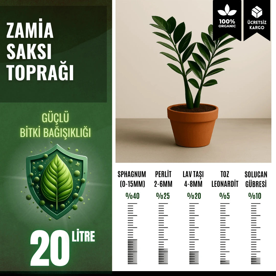 Zamia Bitkisi Saksı Toprağı – 20 Litre