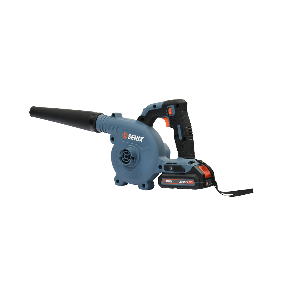 Senix BLVX2-M-EU akülü üfleme ve toplama makinesi, ön açıdan görünüm